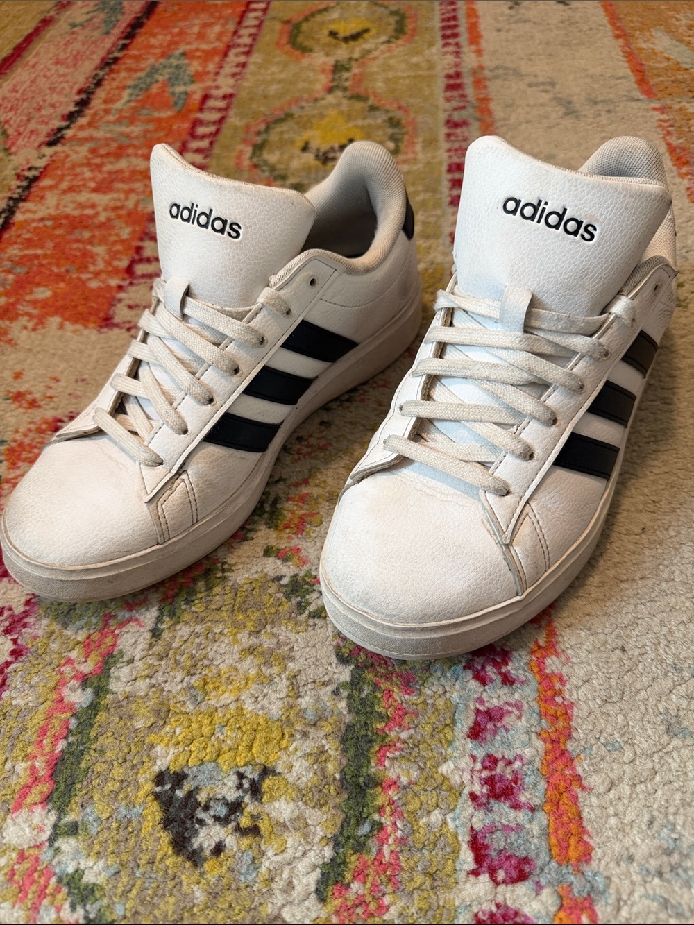 Adidas Women’s Black & White Athletic Sneakers.  Size 8